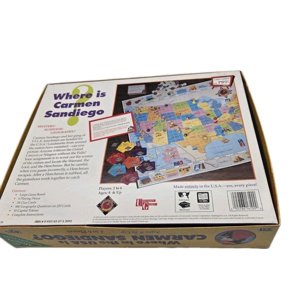 Where in the USA is Carmen Sandiego? The Mystery Geography Board Game Complete